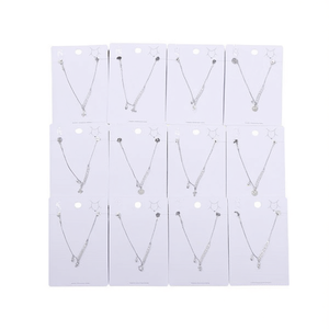 Ensemble de colliers en acier inoxydable Z Acero avec perles, 12 pièces, pendentif plaqué argent, chaîne, bijoux pour femmes, style minimaliste - Product Image 4