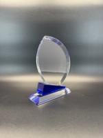 Trophée personnalisé en cristal en forme de goutte d'eau avec gravure laser gratuite – Récompense en cristal en forme de goutte pour événements d'entreprise et reconnaissance des performances
