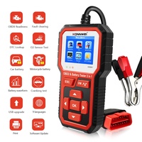 Lecteur de code OBDII et testeur de batterie 2-en-1 KONNWEI KW681 pour voiture, lecteur de code automobile et moniteur d'émissions