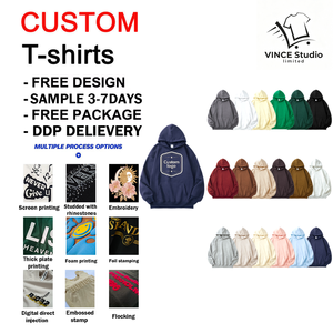 เสื้อฮู้ดดี้ผู้ชายผ้าฝ้ายเนื้อหนานุ่ม ทนทาน ใส่สบาย ระบายอากาศดี ดีไซน์เรียบง่าย สวมใส่สบายๆ ทรงโอเวอร์ไซส์ - Product Image 2