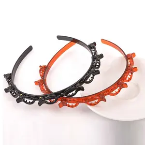 2020 New Multi-layer Hollow Woven Bangs Headband Partitioned Clip Headbands Bangs Hairpin Hairband Braiding Hair Tool