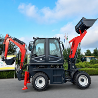 Mini-chargeuse-pelleteuse LUYU, nouveau modèle, 4x4, tracteur compact diesel avec chargeur frontal et pelleteuse