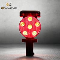 Balise solaire haute puissance à 12 LED en PC et ABS avec modes Flash/Flash Intensif/Synchronisation, indice de protection IP66 pour la sécurité routière