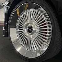 Nouvelles jantes forgées polies de 20, 22, 24 pouces avec enjoliveur central flottant 5x120 5x112 pour Rolls-Royce et Escalade, lot de 4