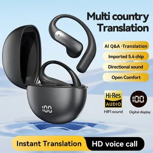 Audífonos Inalámbricos de Conducción Ósea con Gancho para la Oreja, Sin Inserción en el Oído, Uso Prolongado Sin Dolor, Traducción IA Transfronteriza, Material PC+ABS - Product Image 2