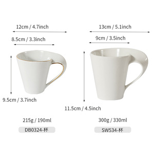 Mug en céramique sur mesure avec poignée plaquée or, produit de première qualité pour cadeaux d'affaires, occasion spéciale - Product Image 3