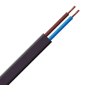 BS6004 Twin Flat fire cable with Earth 6242Y 2.5mm Electrical Wire BVVB RVVB TPS CE PVC Electrical Copper Grey Twin Earth Cable
