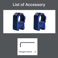 BANGBANG Anneaux de montage étanches en aluminium pour lunette de visée - Support de lunette pour tube de 30 mm, hauteur de 1,26 pouce pour optique extérieure (Bleu)