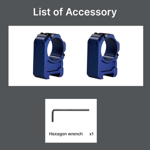 BANGBANG Anneaux de montage étanches en aluminium pour lunette de visée - Support de lunette pour tube de 30 mm, hauteur de 1,26 pouce pour optique extérieure (Bleu) - Product Image 3