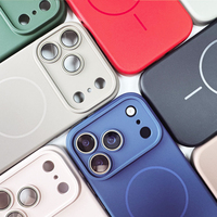 Coque de téléphone magnétique à trous fins de haute qualité pour 17 Pro Max, compatible avec la charge sans fil, antichoc, logo personnalisé disponible en gros
