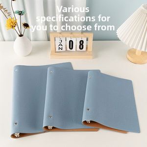 Carnet de notes professionnel en cuir souple CENS 2026 avec couverture avancée, classeur à 20 trous pour feuilles mobiles, impression de logo - Product Image 1