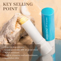 Produit de beauté OEM&ODM, baume à lèvres solaire minéral SPF 30, large spectre, soin naturel des lèvres avec protection UVA/UVB, marque privée