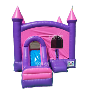 Château gonflable pour enfants, rose et violet, <span class=keywords><strong>location</strong></span> de Moonwalk, château gonflable commercial, trampoline gonflable, combo sec pour la vente - Product Image 3