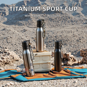 Modern Design Titanium Insulated Cup for Outdoor Camping Sports & <b>Exercise</b> Handle for Giveaways - Product Image 3
