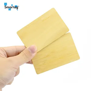 Smartag RFID Smart Card Bamboo Wood Magnetic Stripe Business Card Rfid Wood Card