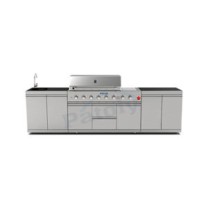 CE set <span class=keywords><strong>completo</strong></span> moderno <span class=keywords><strong>barbecue</strong></span> commerciale 6 + 1 fornelli da cucina con frigorifero costruito in isole <span class=keywords><strong>barbecue</strong></span> a gas grill - Product Image 1