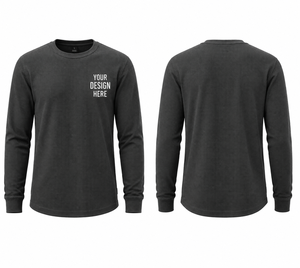 Men Custom Thermal Long Sleeve Shirt Waffle Knit Thermal Base <b>Layer</b> Breathable Stretch Soft Touch Everyday Winter <b>Top</b> OEM ODM - Product Image 2