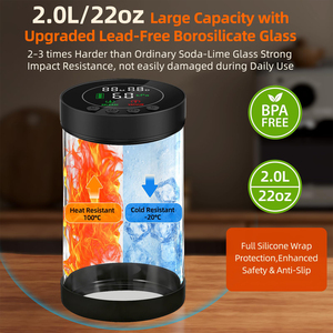 Oversized Airtight Electric Vacuum Coffee Canister,Rechargeable Food Storage <b>Container</b> with LED Display&Smart Pressure Sensor - Product Image 2