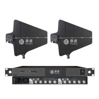 Amplificateur de distribution d'antenne de microphone sans fil UHF HD-AD8, 10 canaux, 50 ohms, en alliage d'aluminium, 450-970 MHz, pour scène et campus