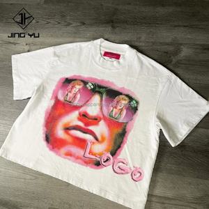 T-shirt surdimensionné épais en coton délavé à l'acide personnalisé à faible MOQ, impression de t-shirts pour hommes, vente en gros de chemises pour hommes - Product Image 3