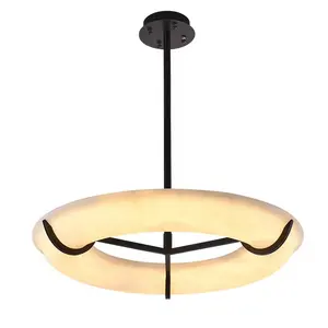 Lumind Spanish marble full copper chandelier Nordic living room lights after modern simple dining room bedroom simple