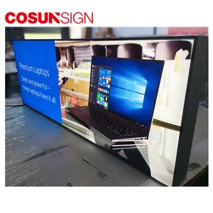 China Aluminium Slim rahmenlose LED Bild Billboard Laser Display Light Box Batterie