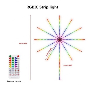 Lumières LED Feux d'Artifice Couleurs Rêveuses à Prix de Gros avec Télécommande Vocale 5V 18 LED IP65 Étanche Décorations de Noël pour Chambre - Product Image 2
