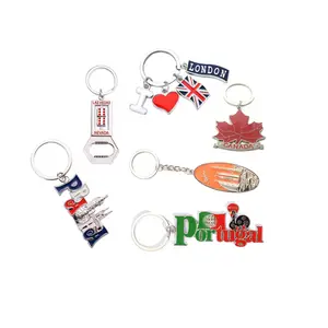 Promotionnel 3D Conception Personnalisée Métal Pays Émail Pin Réfrigérateur Aimant Porte-clés Porte-clés USA Touristique Souvenir Artisanat