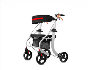 Aide à la marche pour les personnes âgées, chariot de marche auxiliaire spécial, <span class=keywords><strong>fauteuil</strong></span> <span class=keywords><strong>roulant</strong></span> pour les personnes âgées, en aluminium pouvant être poussé et utilisé pour s'asseoir - Product Image 1