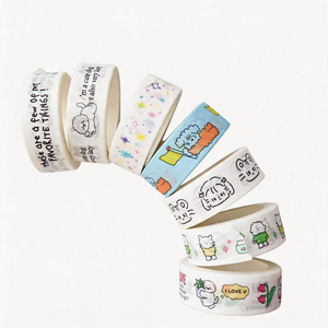 2026 Viral Love <span class=keywords><strong>Yourself</strong></span> Esthétique Étanche Acrylique Washi Tape Guérison Citation & Mignon Bichon Chien Masquage Ruban pour la Journalisation - Product Image 4