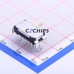 SSSS925701 Slide Switch Through hole Component (THT) Switch Double Pole Three Throw Rectangle Pin Header PC Pin 12.2mm - Product Image 1