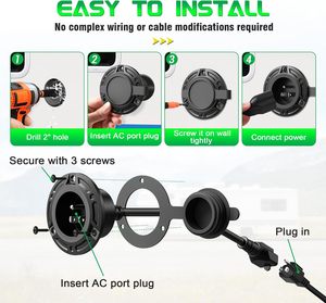 Prise d'alimentation robuste pour camping-car avec adaptateur 5-en-1 à <span class=keywords><strong>lame</strong></span> en T - Product Image 3