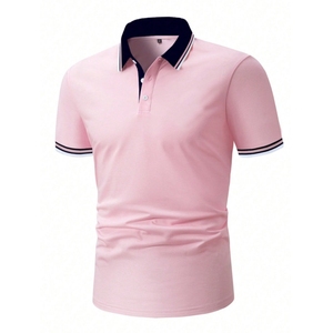Camisa de polo de punto transpirable con estampado personalizado para hombre, camisa deportiva de golf informal de verano, venta al por mayor, opción en blanco disponible - Product Image 2