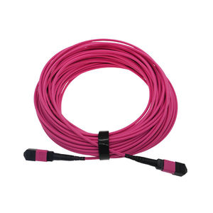 100G MTP MPO OM4 멀티 모드 광섬유 케이블 40G/100G 데이터 센터를 위한 12 파이버 10m 플레넘 등급 (OFNP) - Product Image 1