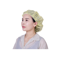 Chapeau de chef jetable en tissu non tissé élastique de haute qualité, bonnet rond, blanc/bleu/rose, 21 pouces, pour hommes et femmes - Produit de sécurité