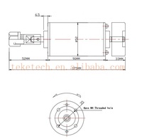 Moteur de broche CNC 200W/300W/400W/500W à refroidissement par air pour machine de gravure, moteur de broche CNC DC ER11 ou ER16
