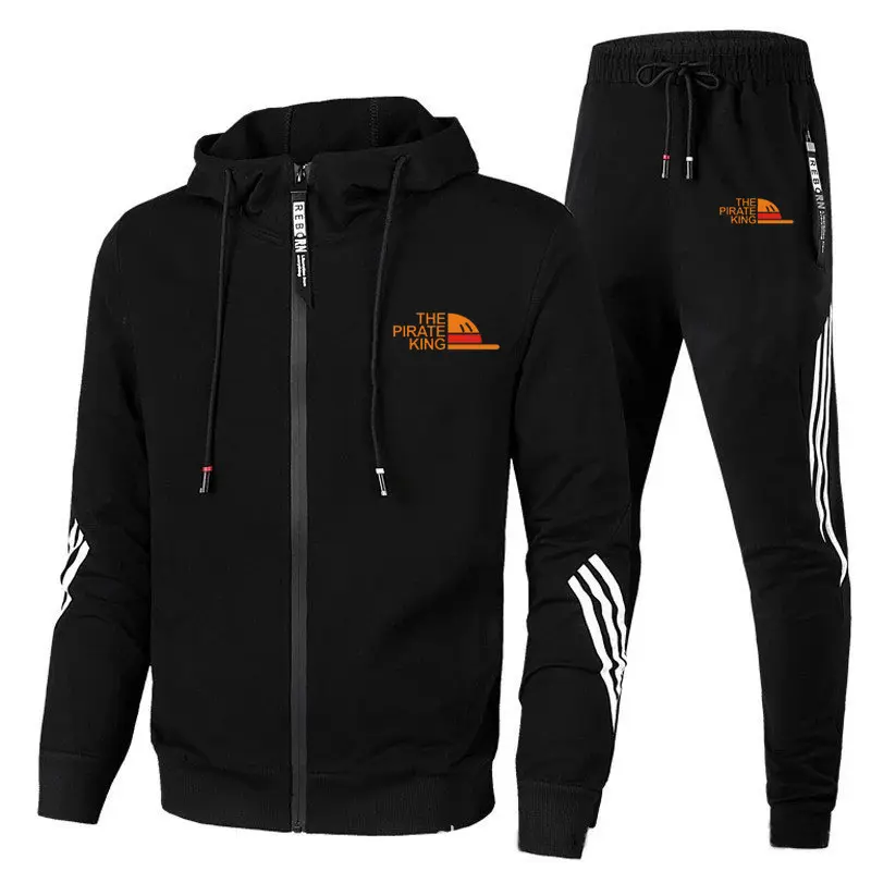 2023 Sport bekleidung Herren Training Trainings kleidung Fitness kleidung Laufen Fitness studio Kapuze Trainings anzug Trainings anzug Männer Jogger Anzüge Set