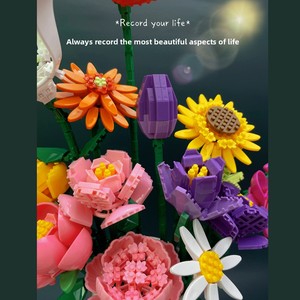 Bloques de Construcción de Juguetes de Construcción, Flores Eternas, Rosa, Micropartículas de Plástico ABS, Regalo Promocional para el Día de San Valentín para Niñas - Product Image 3