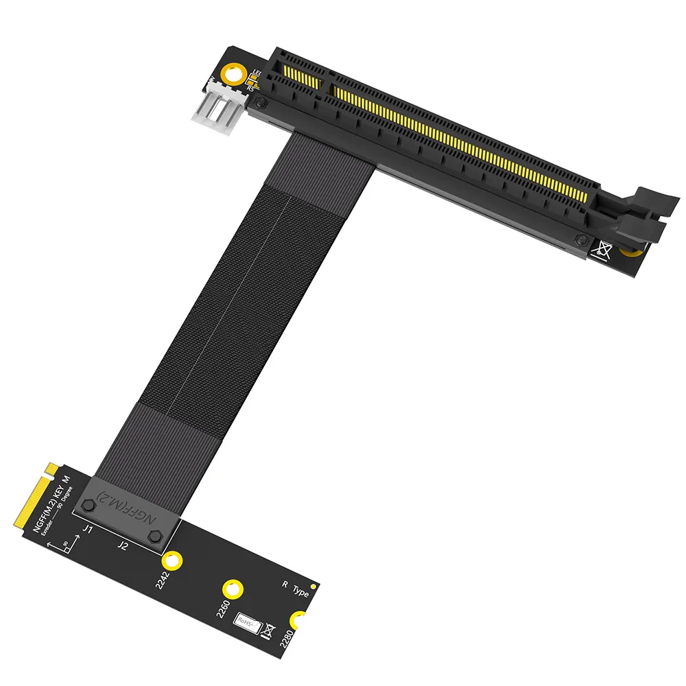 M.2 NGFF chiave M a PCI-e 16x scheda grafica Riser scheda adattatore, Nvme a PCI-e PCI-Express 16X cavo di estensione (direzione destra)