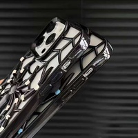 Coque de téléphone toile d'araignée pour iphone 17 Pro Max noir brillant 3D en forme d'araignée coque de téléphone portable refroidissement pour TECNO Spark Go 2023