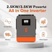 Convertisseur PowMr 1600W 3000W 2.5KW 3.5KW 12V/24V DC vers 220/230V AC à onde sinusoïdale pure pour système solaire hors réseau