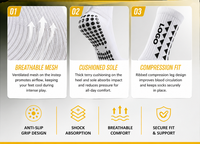 Calcetines de Fútbol Antideslizantes para Hombre y Mujer, Calcetines Deportivos de Entrenamiento con Agarre y Logotipo Personalizado en la Parte Inferior para Futbolistas