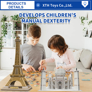 Vendita diretta in fabbrica meraviglie del mondo fai da te giocattolo Puzzle 3D carta personalizzata modello 3D giocattolo educativo per bambini - Product Image 5