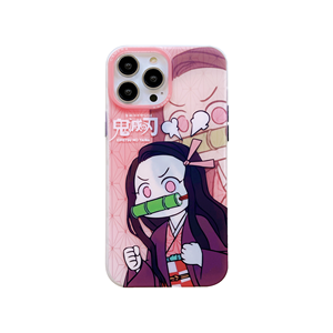 2023 Double Côtés Film Couvrant Bouton En Métal IMD <span class=keywords><strong>Demon</strong></span> <span class=keywords><strong>Slayer</strong></span> Anime <span class=keywords><strong>Téléphone</strong></span> Cas Pour IPhone 14 Pro Max 13 11 12 XR IMD Couverture Arrière - Product Image 1