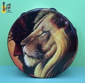Tambourin lion personnalisé de 8 pouces 10 pouces instruments de musique à main en bois tambourin à <span class=keywords><strong>percussion</strong></span> pour adultes <span class=keywords><strong>tambour</strong></span> en bois - Product Image 6