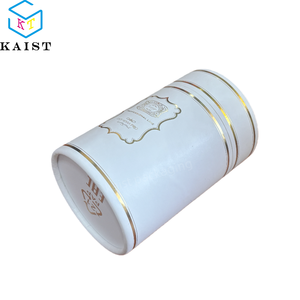 Caja de Tubo de Papel Blanco con Logotipo Personalizado Estampado en Caliente para Envasado de Té - Envase Cilíndrico de Cartón Ecológico Tamaños/Colores Personalizados - Product Image 3