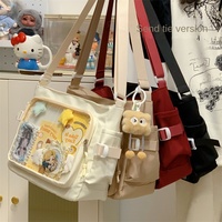 Bolso de Hombro Versátil Estilo Universitario para Clases, Bolsa Simple para Libros, Bolsa de Gran Capacidad, Bolso de Hombro Transparente