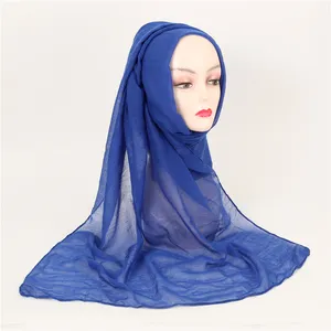 35色时尚奢华花卉泡沫雪纺即时头巾女士印花披肩和包裹Bufandas穆斯林帽子180*70厘米