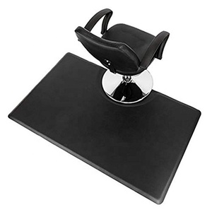Tapete Antideslizante Semicircular Negro Impermeable para Peluquería, Tapete para Estilistas, Tapete para Salón de Belleza - Product Image 3