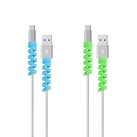 Protector de Cable de Datos, Funda Espiral para Cable de Carga, Enrollador de Cable, Anillo Protector Anti-rotura Universal